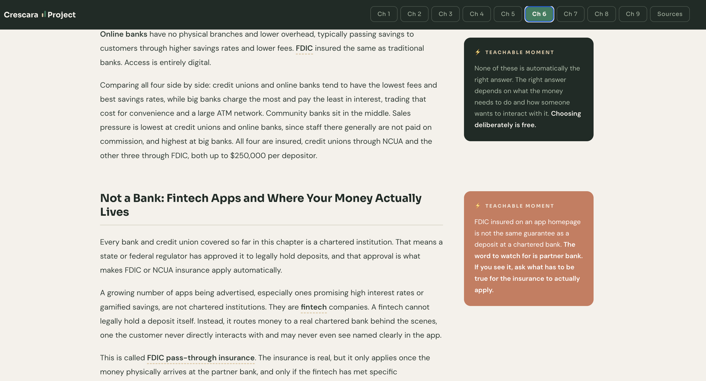 Workbook preview showing Chapter 6 with Teachable Moment sidebar